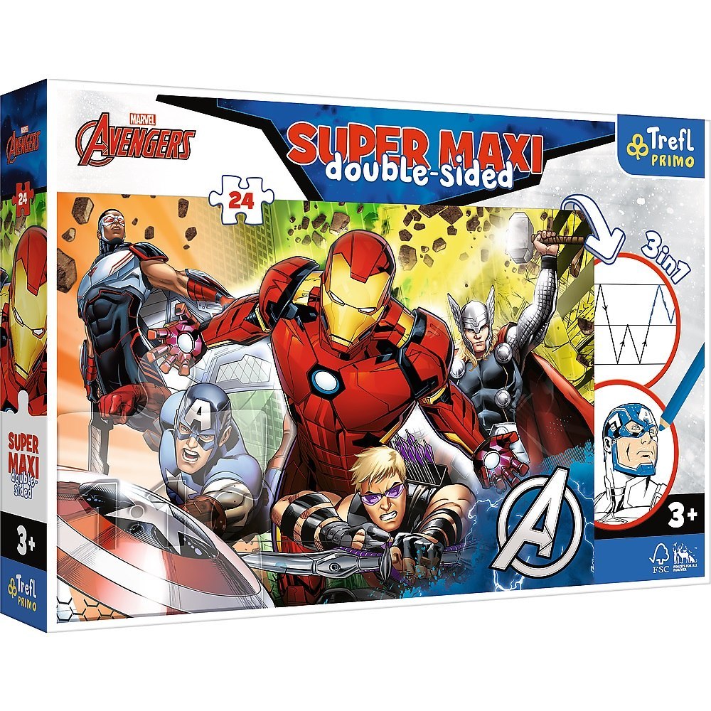 PUZZLE 24 pcs. SUPER MAXI STRONG AVENGERS PUD TREFL 41007 TREF TREFL